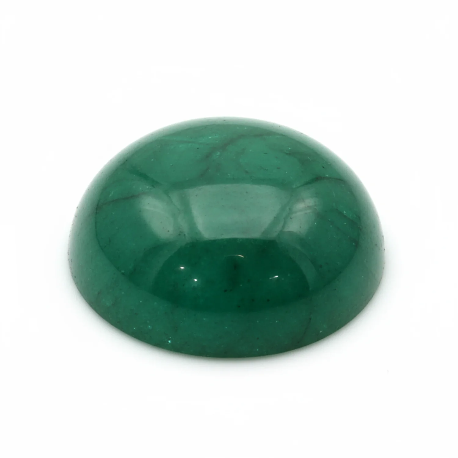Emerald 1PC Large 10x10 MM Round Cabochon Green Genuine Precious Precious Gemstone - Image 2