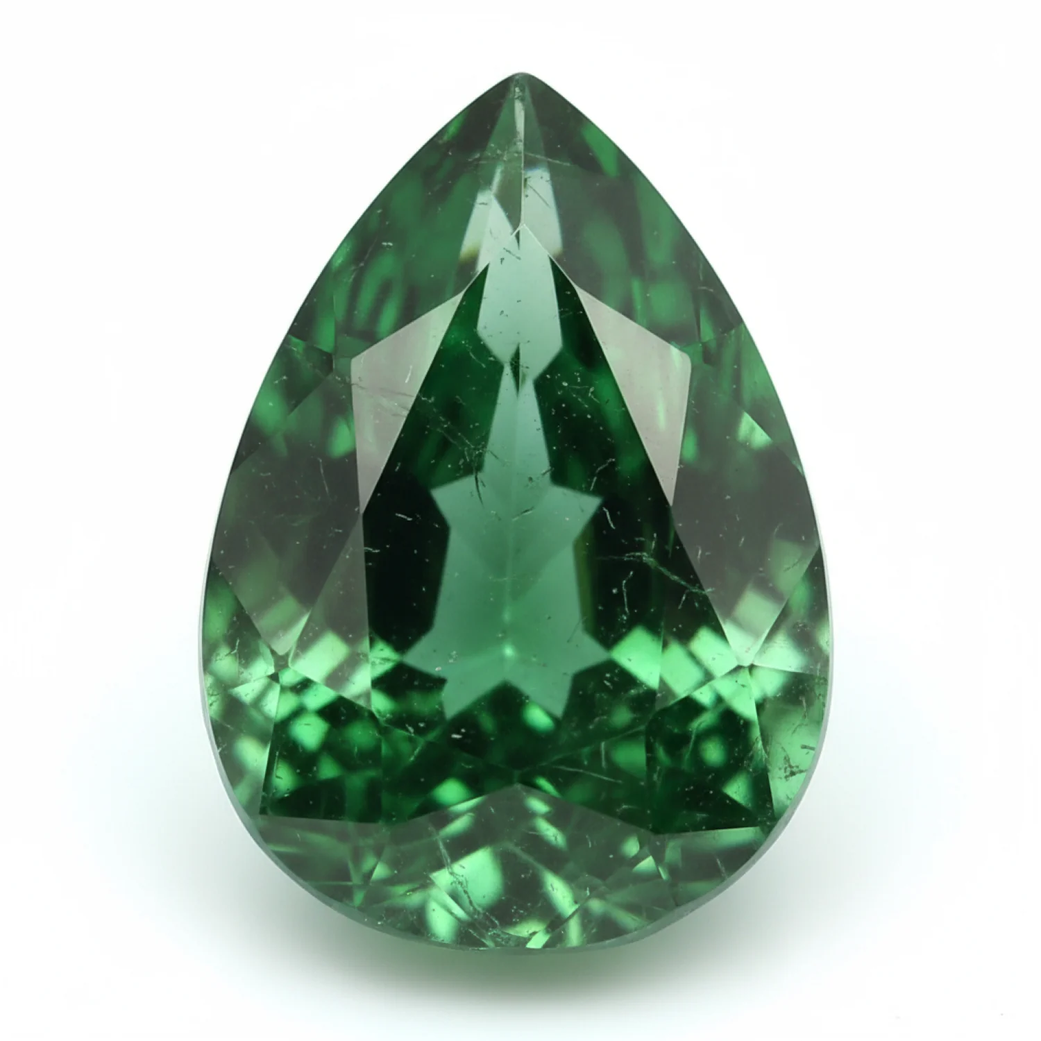 Emerald 1PC Large 10x12 MM Pear Faceted Green Splendid Precious Gems - Image 2