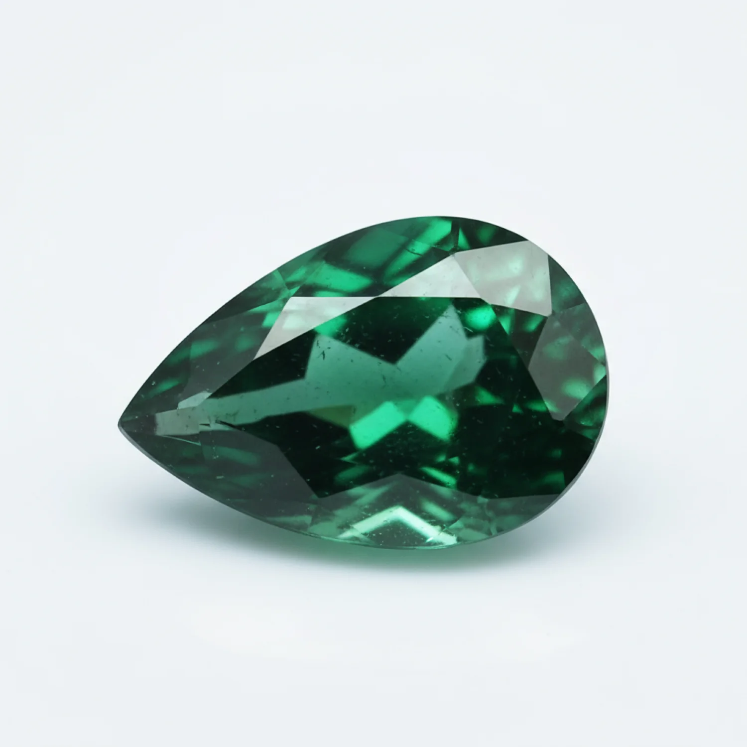 Emerald 1PC Large 8x12 MM Pear Faceted Green Polished Precious Loose Gemstones