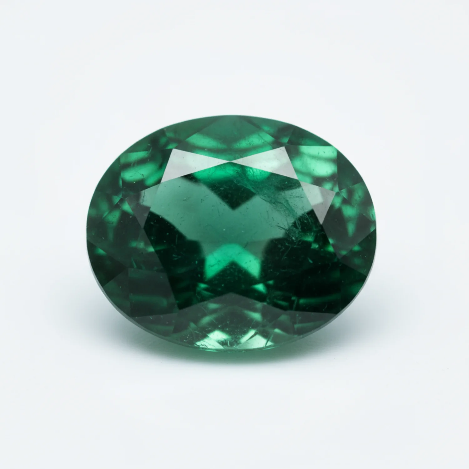 Emerald 1PC Medium 7x10 MM Oval Faceted Green Splendid Precious Loose Gemstone - Image 2