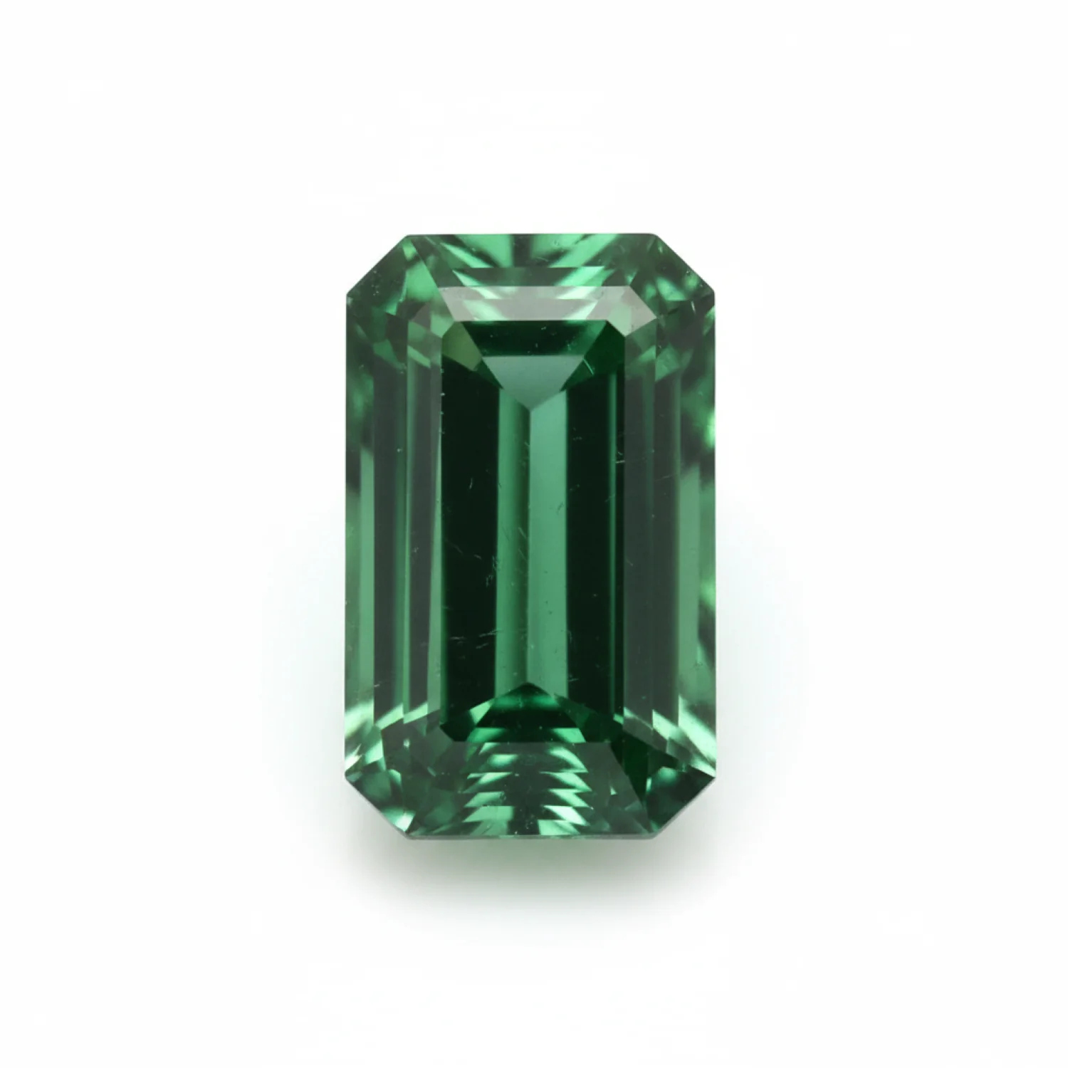 Emerald 1PC Small 5x10 MM Baguette Faceted Green Fiery Precious Gems