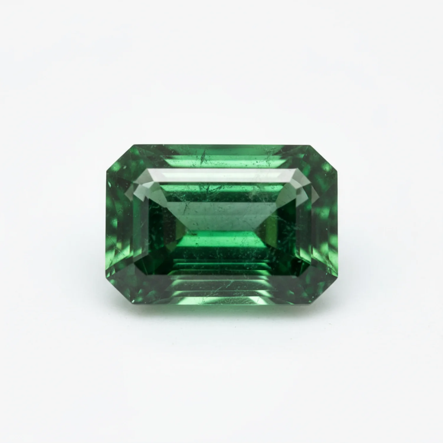 Emerald 1PC Small 5x10 MM Baguette Faceted Green Fiery Precious Gems - Image 2