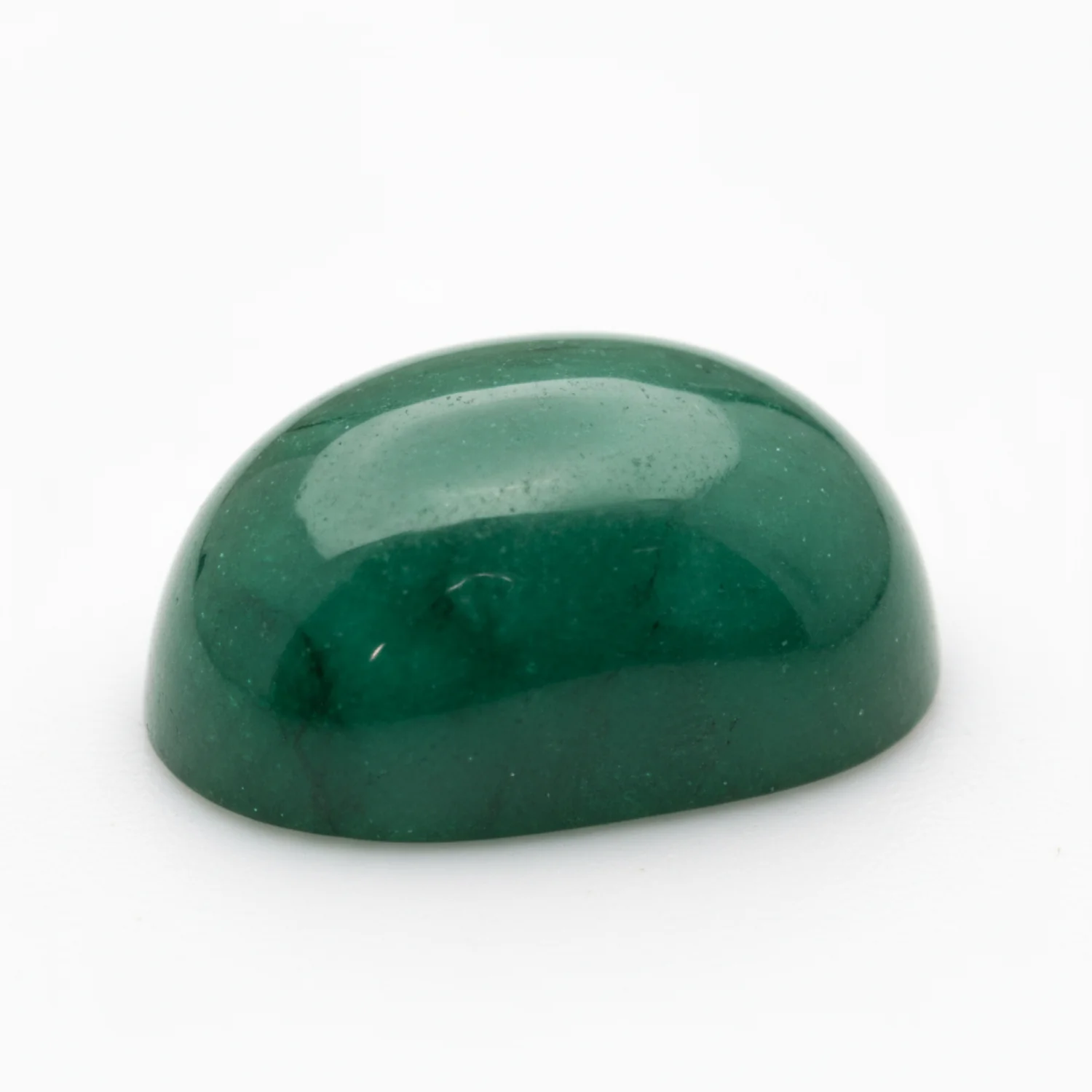 Emerald 1PC Small 6x9 MM Oval Cabochon Green Lustrous Precious Semi Precious Gemstone - Image 2