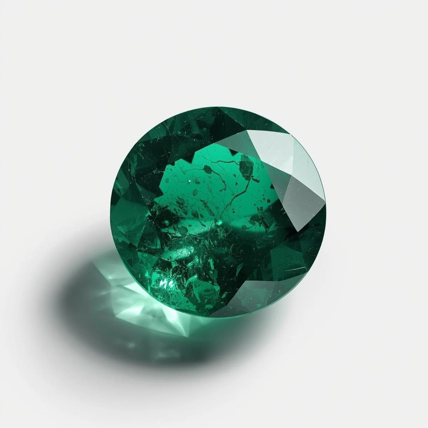 Emerald 1PC Tiny 5x5 MM Round Faceted Green Sparkling Precious Loose Gemstone - Image 2