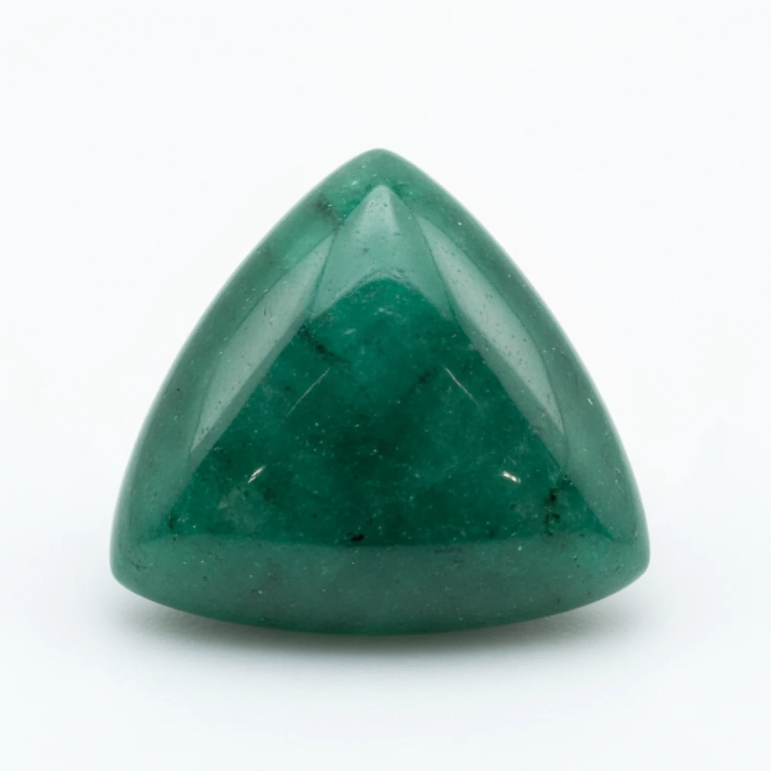 Emerald 1PC Tiny 6x6 MM Triangle Cabochon Green Lustrous Precious Semi Precious Gemstone - Image 2
