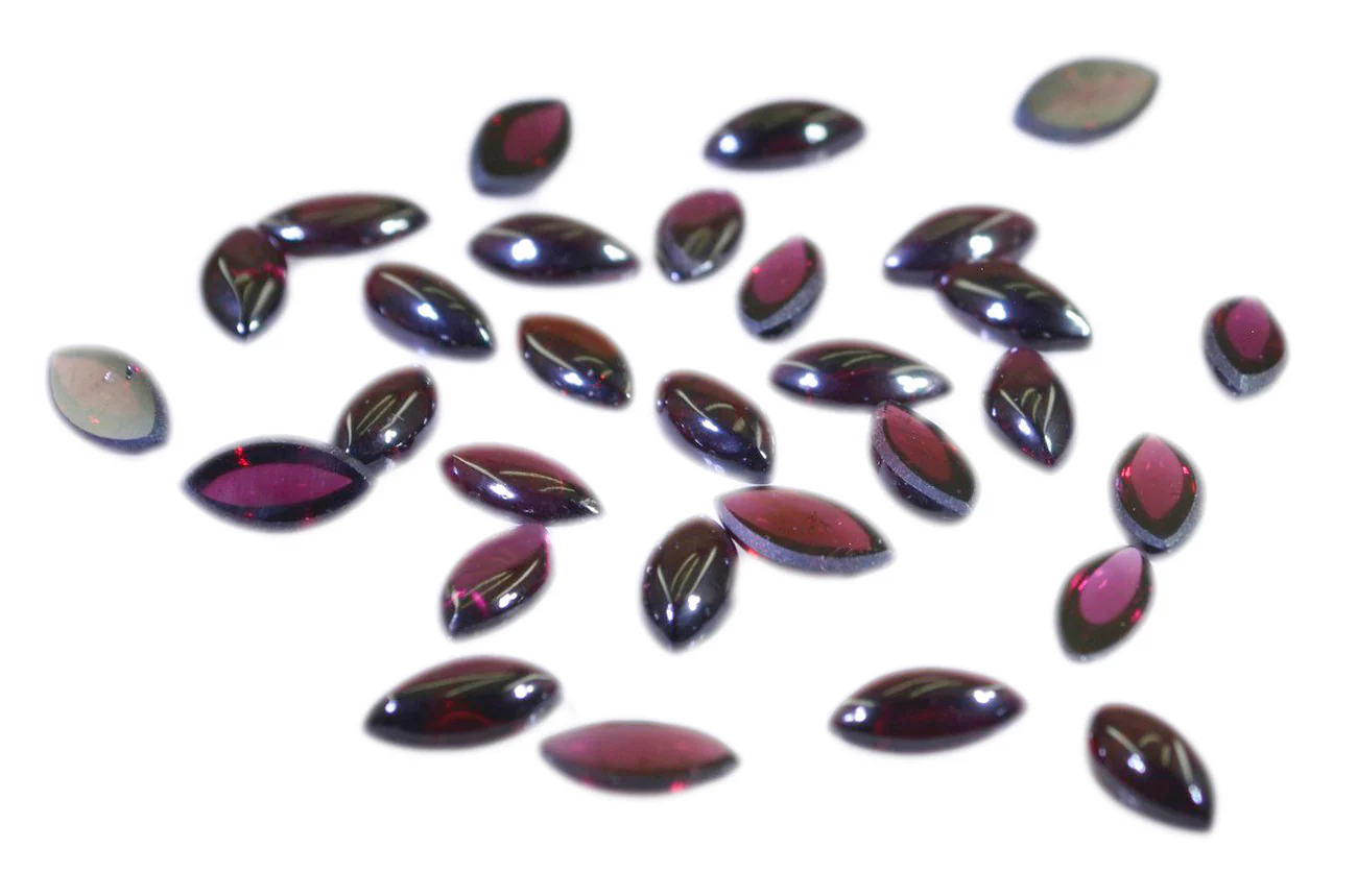 Garnet 10PC Tiny 3x6 MM Marquise Cabochon Red Luster semi Precious Precious Gemstone - Image 3