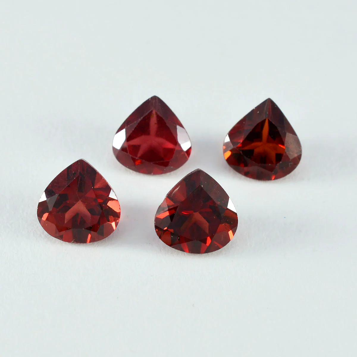 Garnet 1PC Chunky 14x14 MM Heart Faceted Red Genuine Semi Precious Loose Gems - Image 3