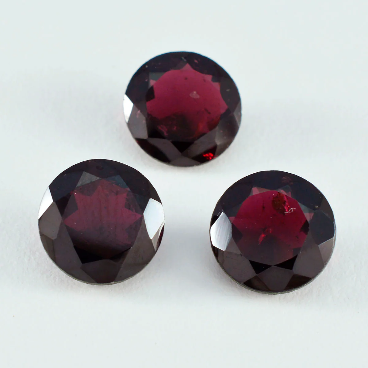 Garnet 1PC Chunky 14x14 MM Round Faceted Red Genuine Semi Precious Loose Gems