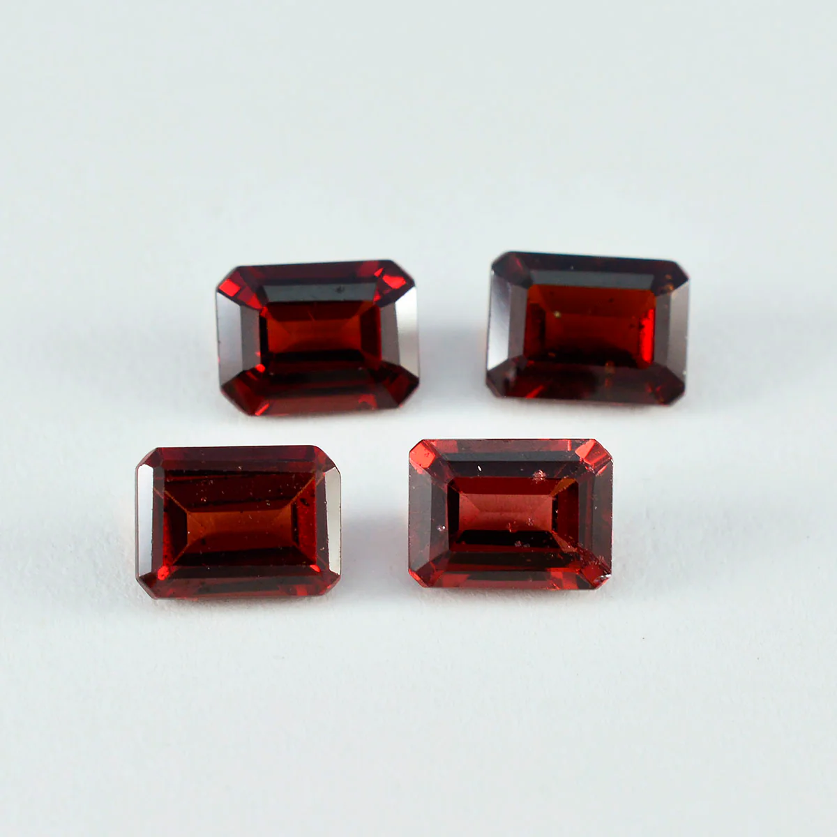 Garnet 1PC Large 10x12 MM Emerald Faceted Red Brilliant Semi Precious Loose Gems