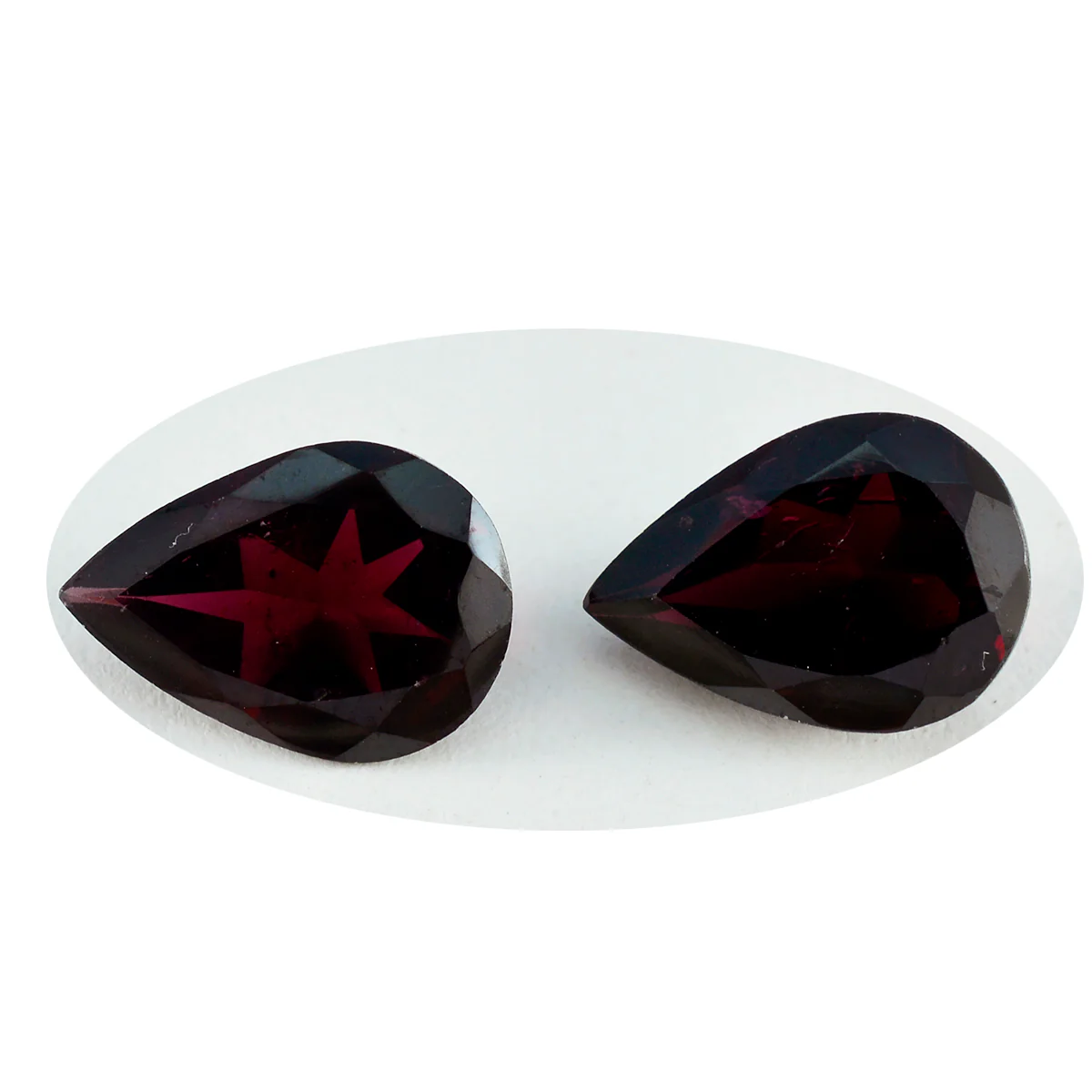 Garnet 1PC Large 10x14 MM Pear Faceted Red Lustrous Semi Precious Gems - Image 2