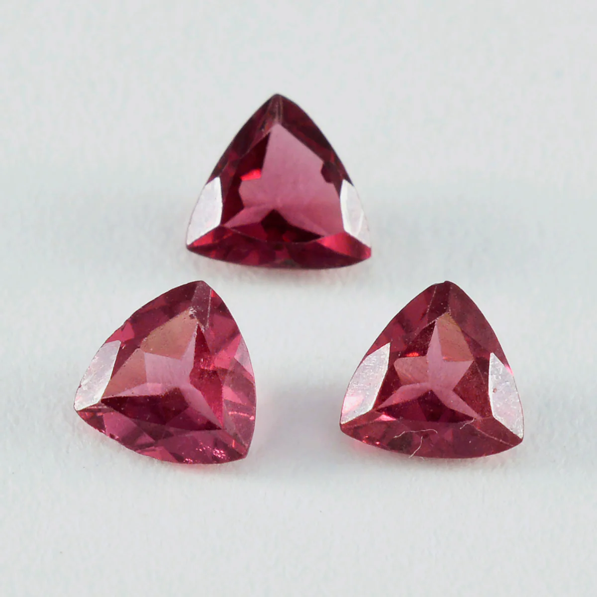 Garnet 1PC Large 11x11 MM Triangle Faceted Red Fine Semi Precious Loose Gemstone - Image 2