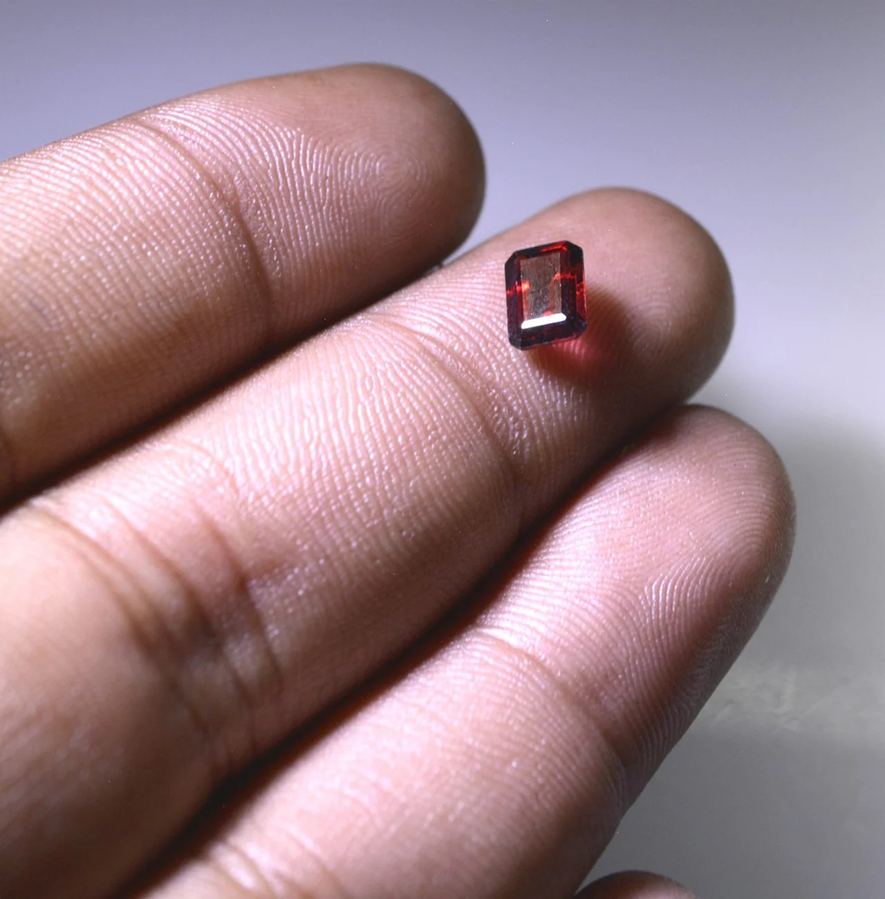 Garnet 1PC Medium 8x10 MM Emerald Faceted Red Superior Semi Precious Loose Gemstone - Image 4