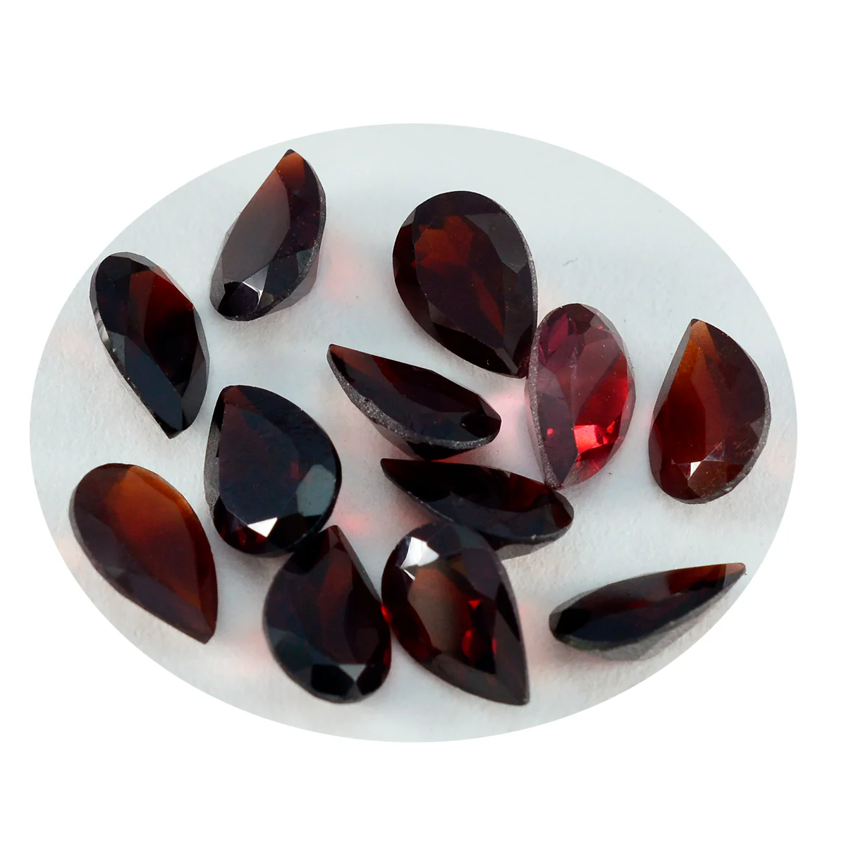 Garnet 1PC Medium 8x10 MM Pear Faceted Red Sparkling Semi Precious Gems - Image 3