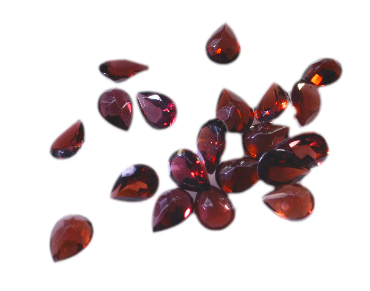 Garnet 1PC Medium 8x10 MM Pear Faceted Red Sparkling Semi Precious Gems - Image 4