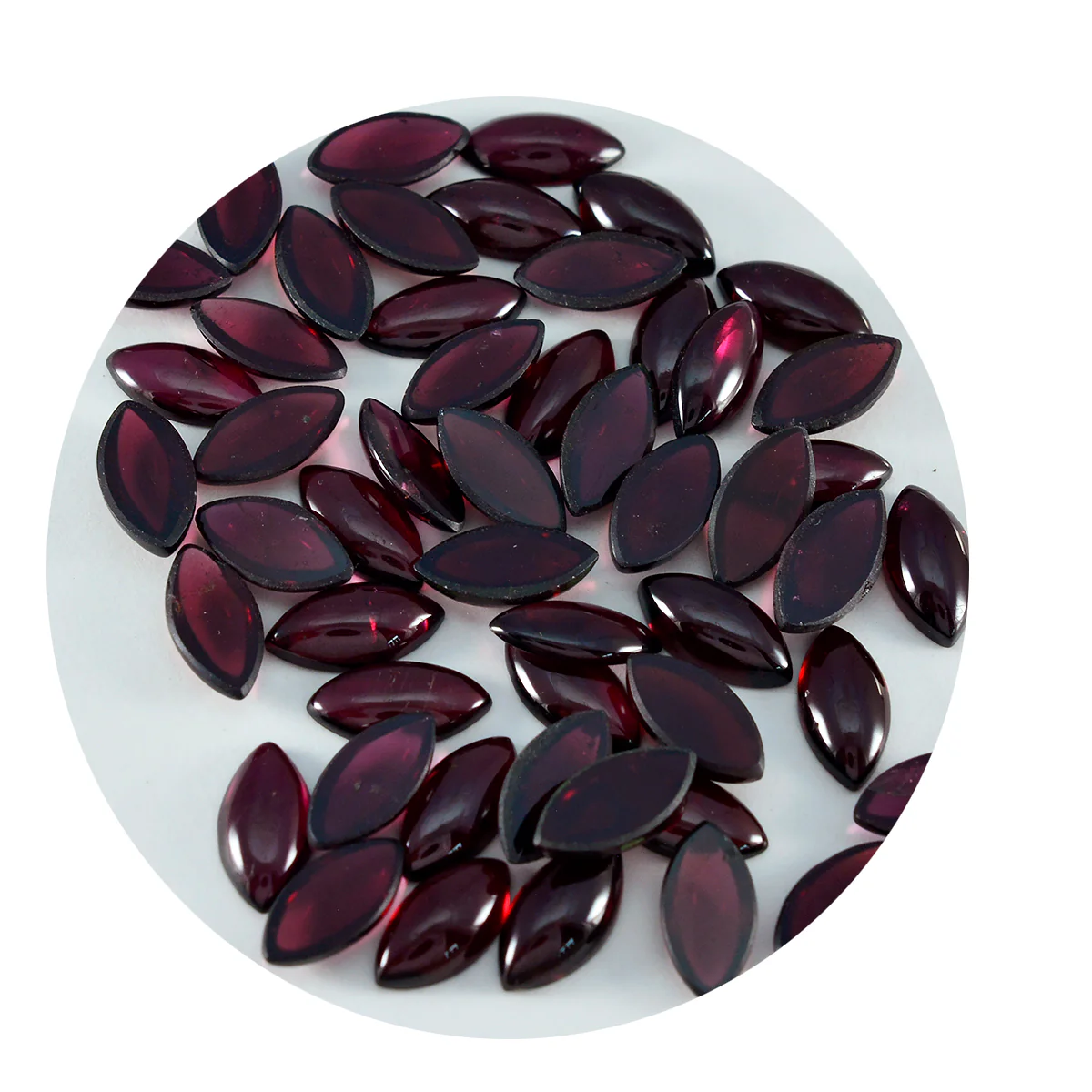 Garnet 1PC Small 5x10 MM Marquise Cabochon Red Shine semi Precious Loose Gems - Image 2