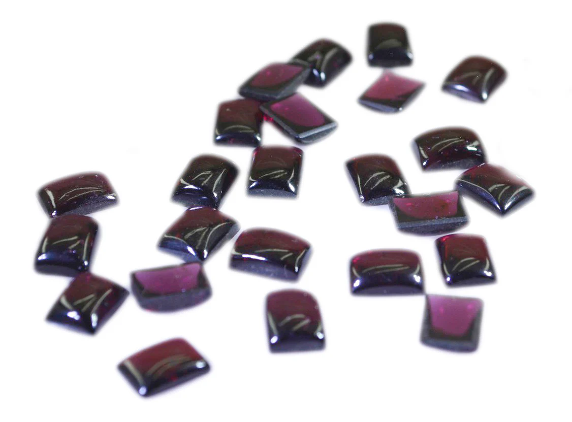Garnet 1PC Small 6x8 MM Emerald Cabochon Red Brilliant semi Precious Loose Gemstones - Image 3
