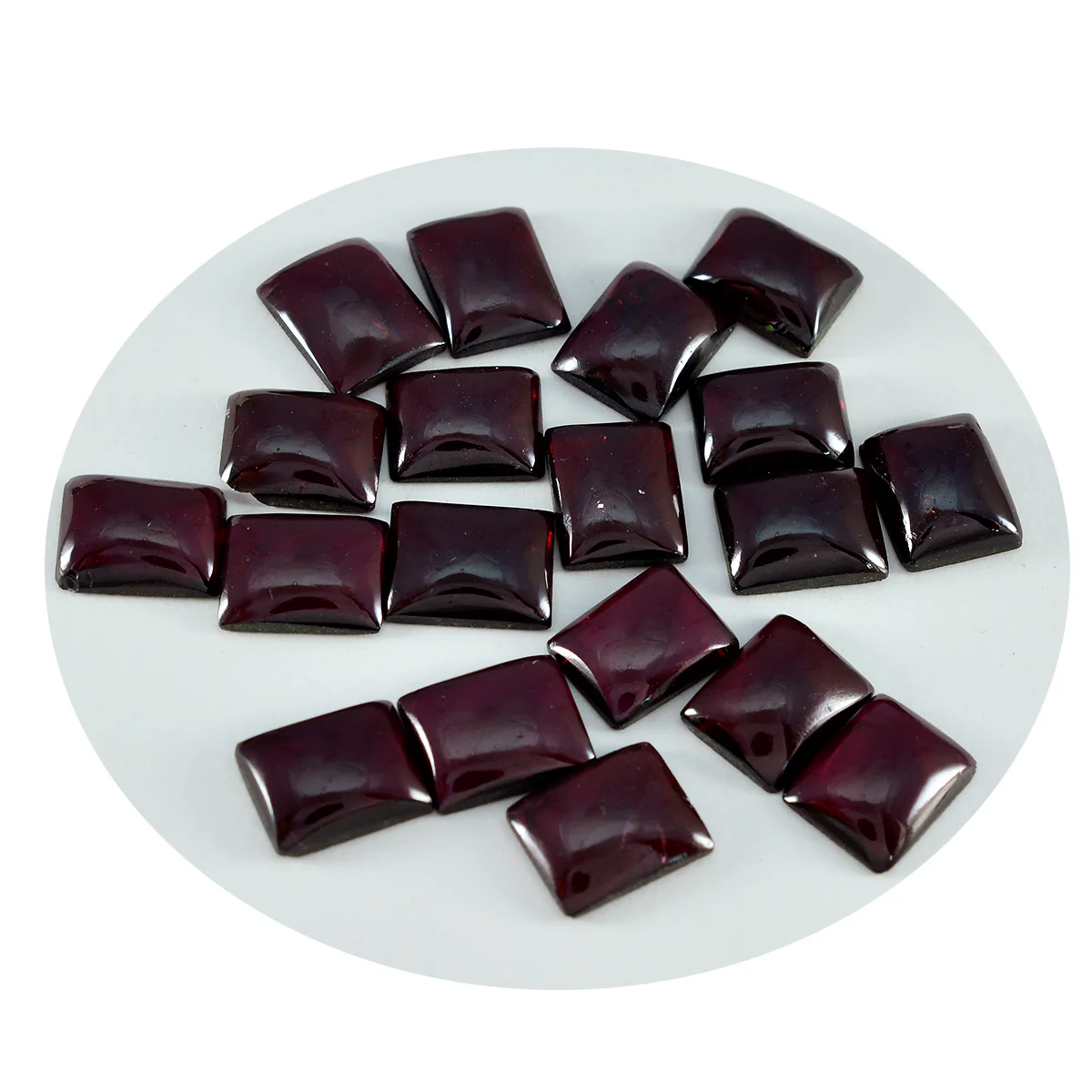 Garnet 1PC Small 7x9 MM Emerald Cabochon Red Polished semi Precious Precious Gemstone - Image 3