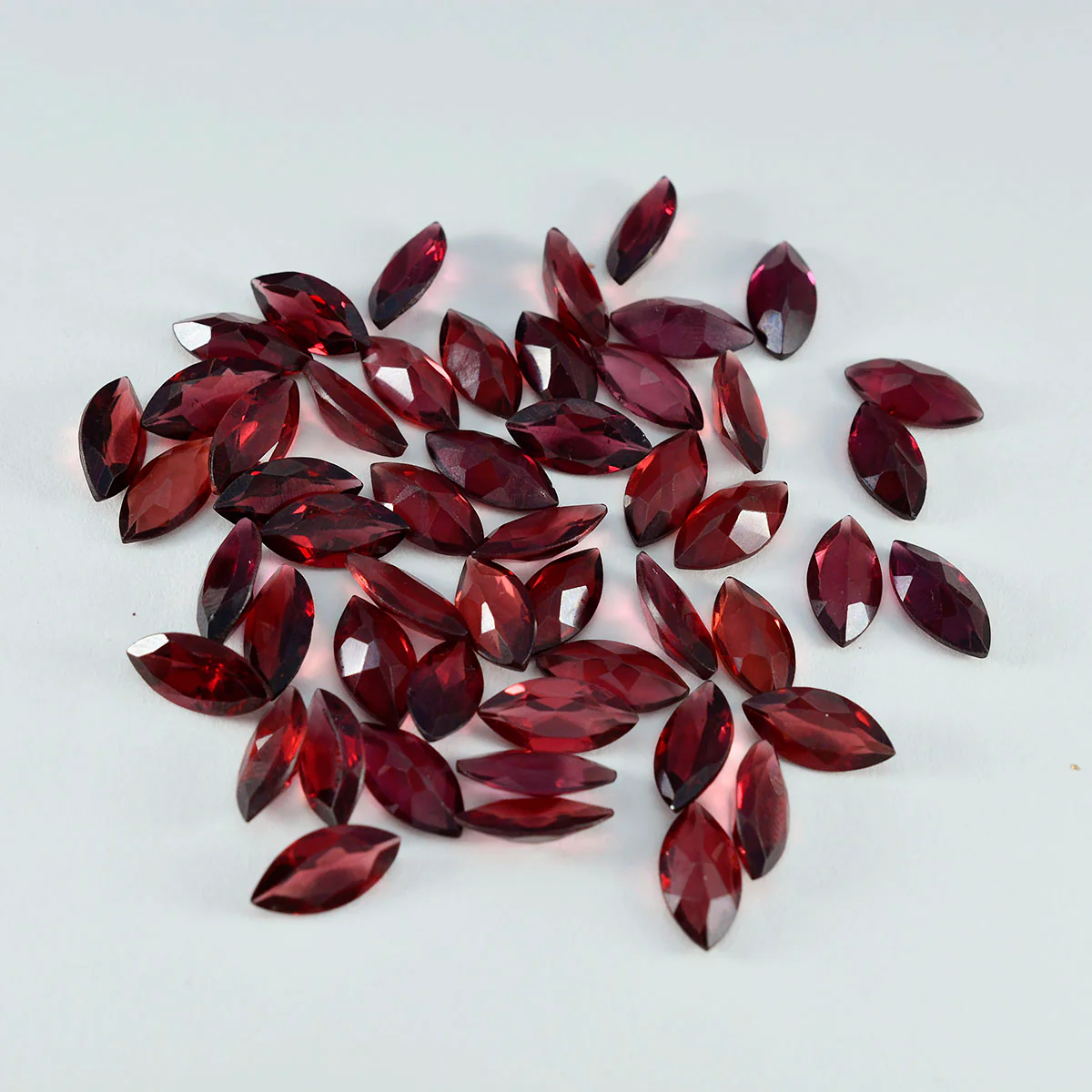 Garnet 1PC Tiny 4x8 MM Marquise Faceted Red Sparkling Semi Precious Loose Gemstone - Image 2