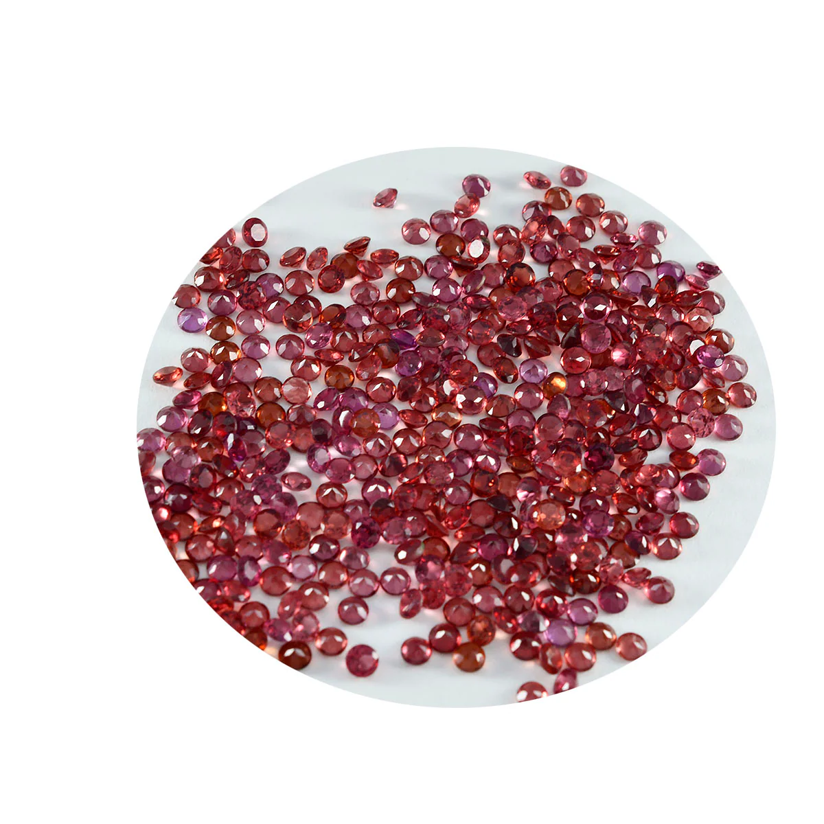 Garnet 1PC Tiny 5x5 MM Round Faceted Red Sparkling Semi Precious Gems - Image 4