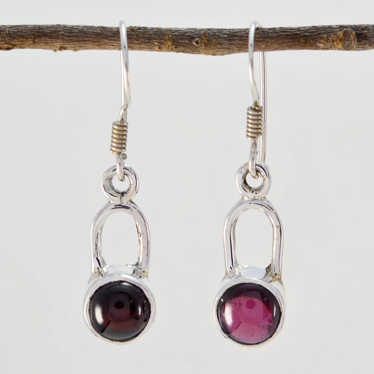 Garnet African Aisha multiple Dangle Red 92.5 Silver Earring - Image 2