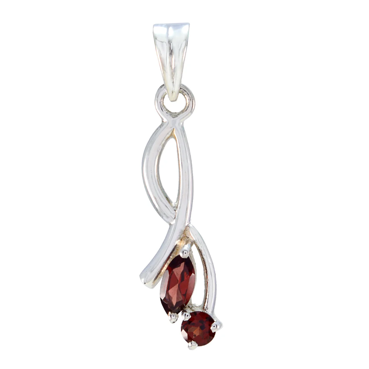 Garnet Delicate Mexican Silver multiple Paula Trendy Red Pendant Jewelry