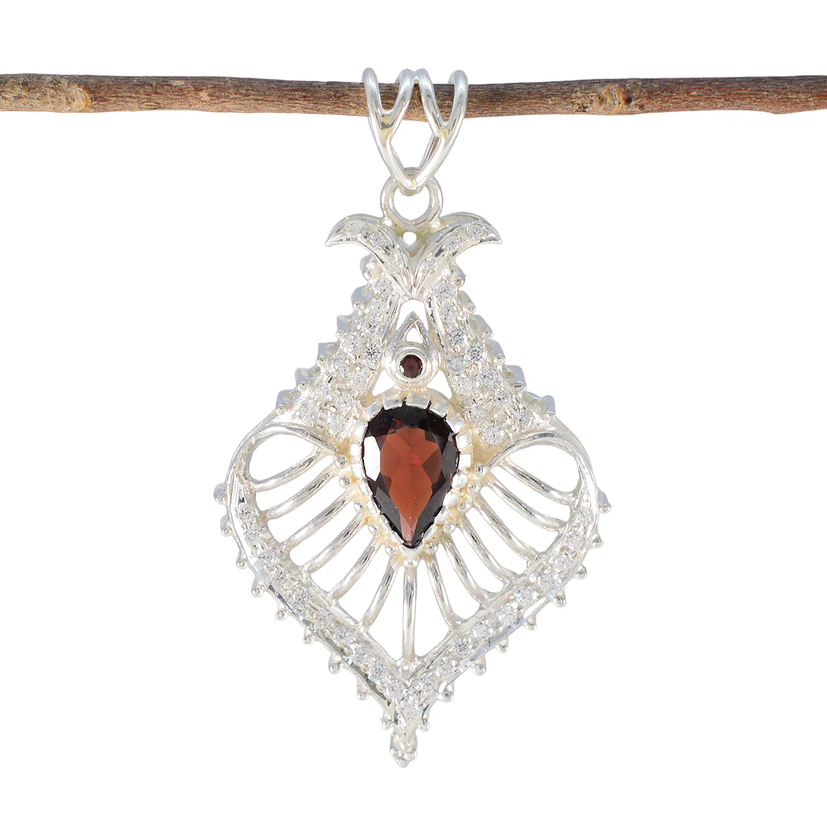 Garnet Edgy Australian 925 Silver multiple Teresa Love Red Pendant Jewelry