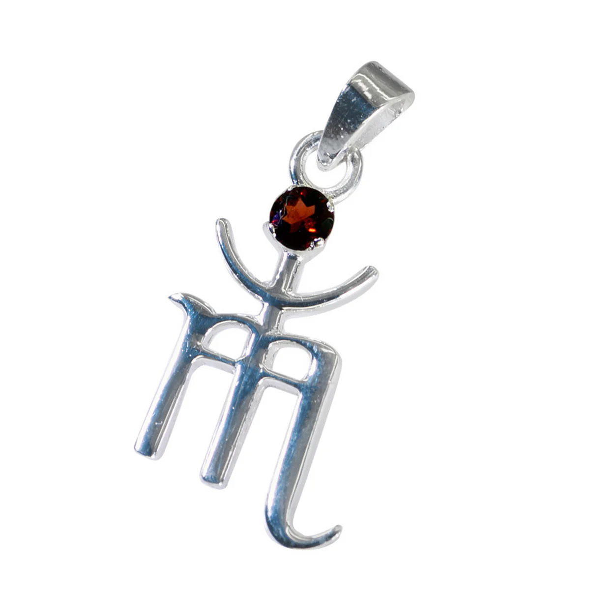 Garnet Featherlight Italian 925 Silver Solitaire Abigail Trendy Red Pendant Jewelry - Image 3