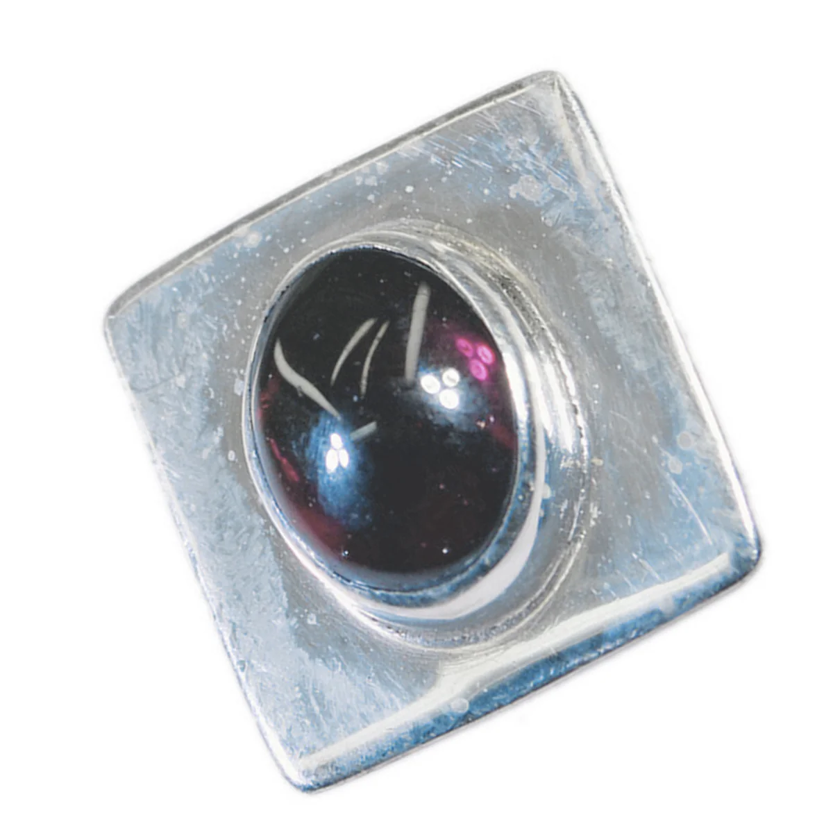 Garnet Featherlight Mexican 92.5 Silver Solitaire Isabelle Signet Red Pendant Jewellery - Image 2