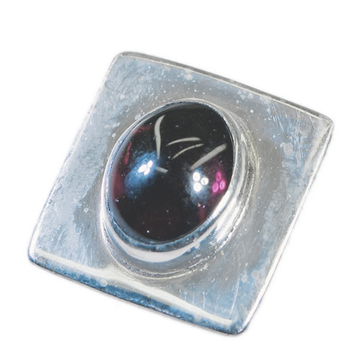 Garnet Featherlight Mexican 92.5 Silver Solitaire Isabelle Signet Red Pendant Jewellery - Image 3