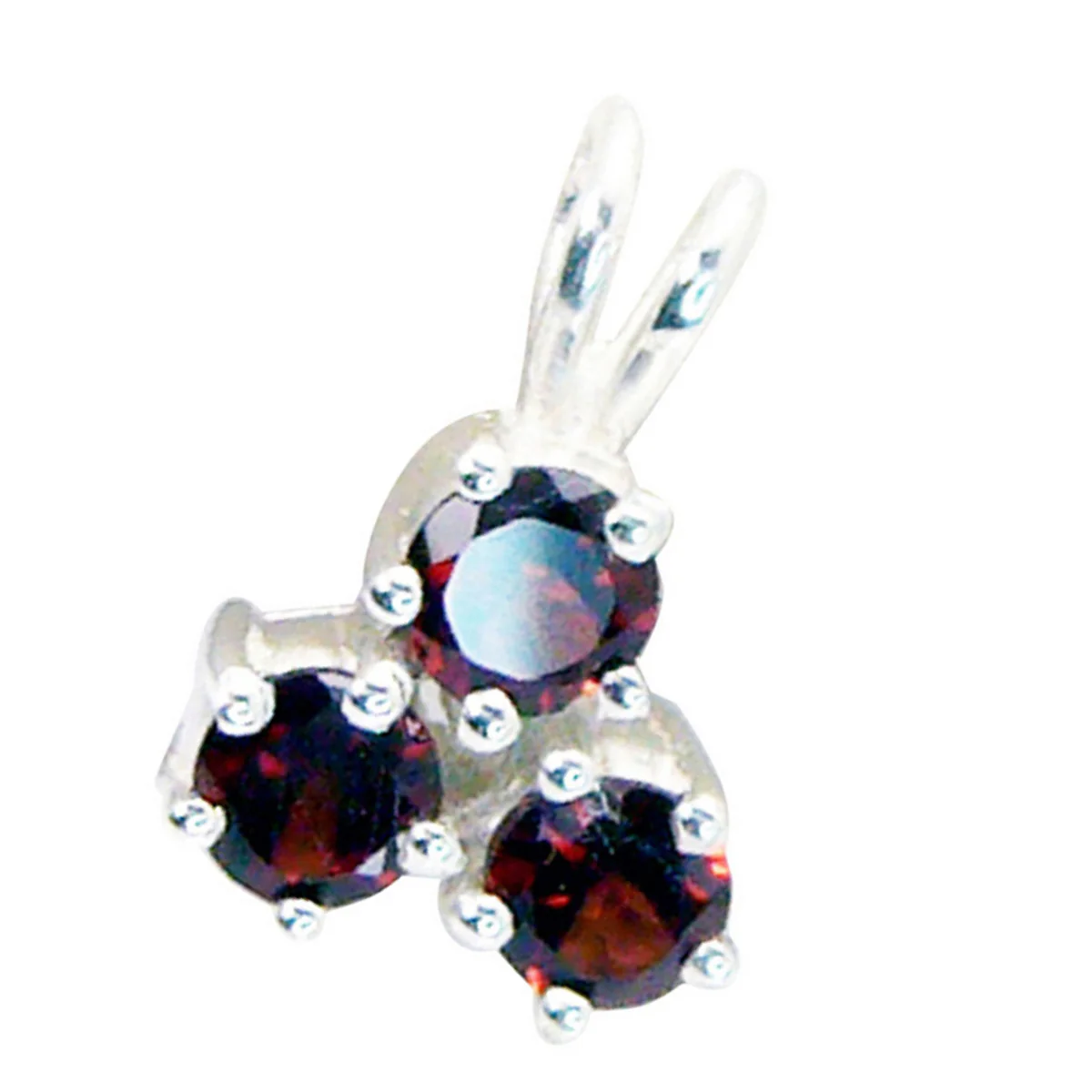 Garnet Featherlight Turkish 92.5 Silver Trilogy Hanna Trendy Red Pendant Jewellery - Image 3