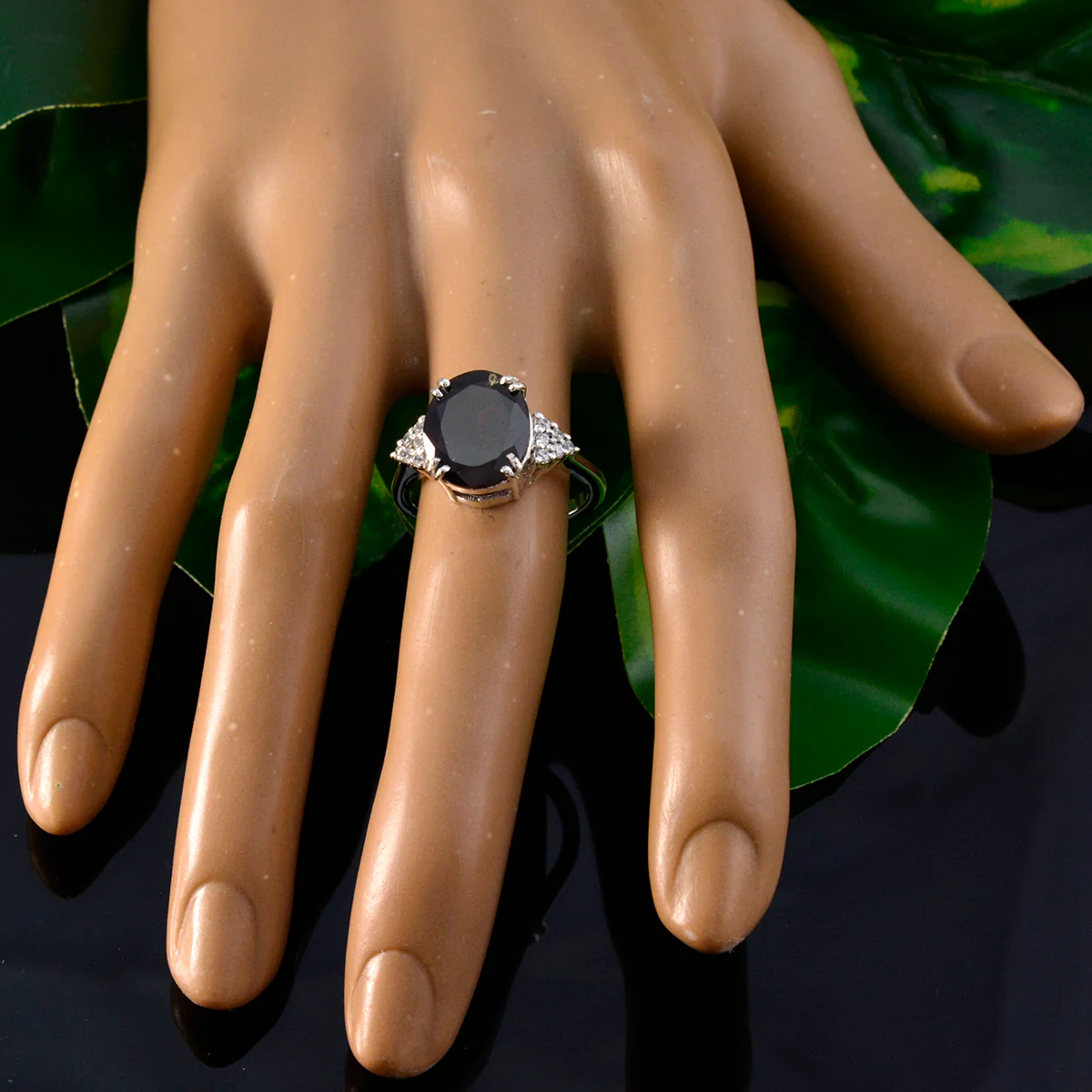 Garnet Halo Russian 925 Silver Red Gemstones Tiny Sophisticated Ring Jewellery - Image 5