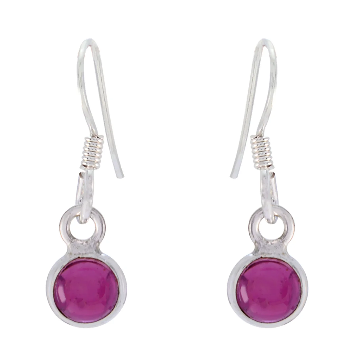 Garnet Latin American Milagros multiple Dangle Red 92.5 Silver Earring