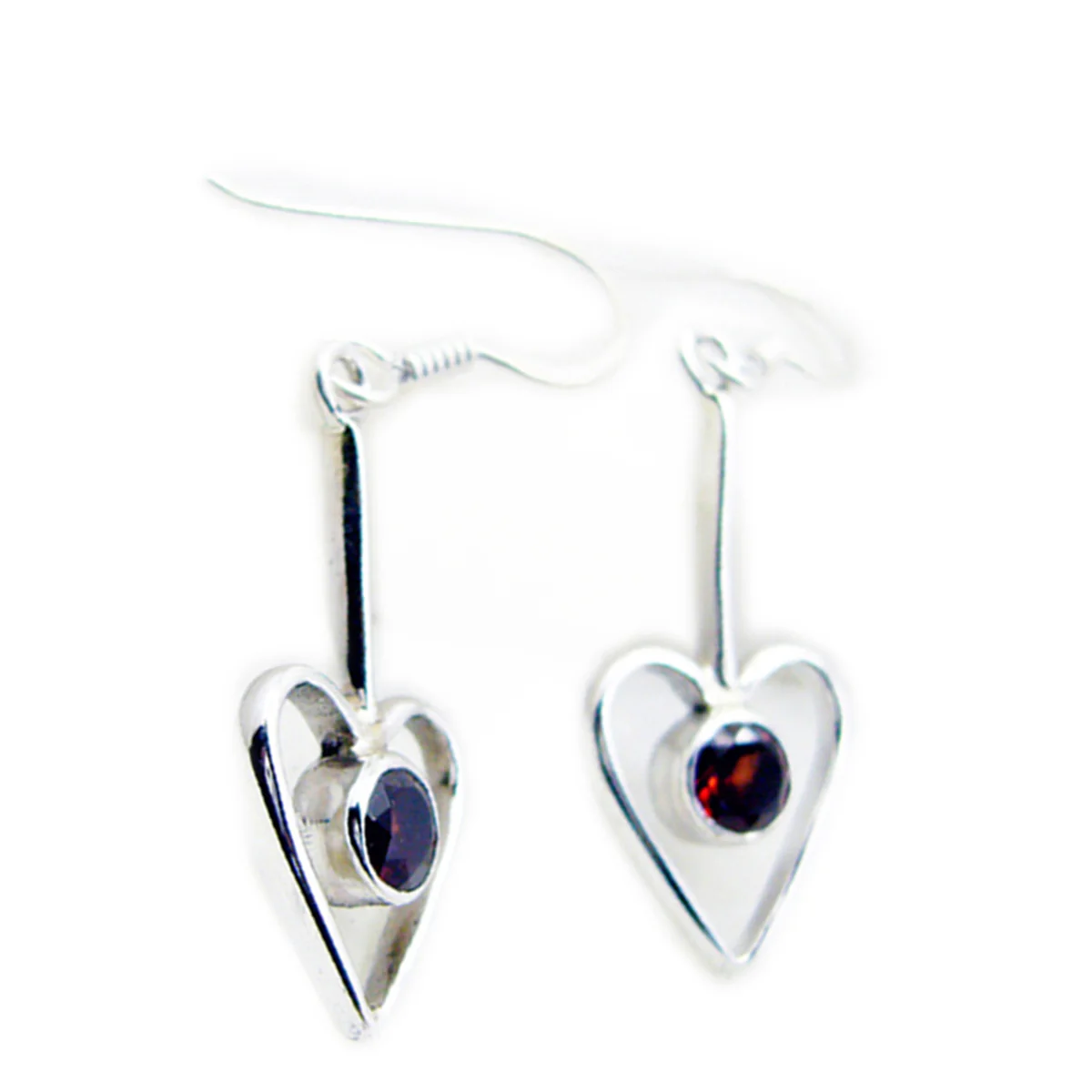 Garnet Mexican Isabelle multiple Dangle Red 92.5 Silver Earring