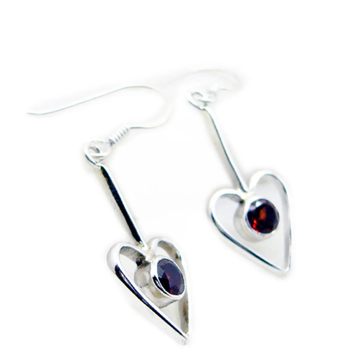 Garnet Mexican Isabelle multiple Dangle Red 92.5 Silver Earring - Image 3