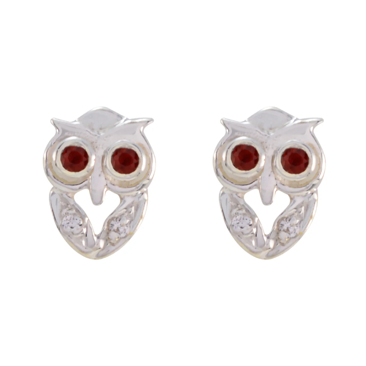 Garnet Middle Eastern Hanna multiple Stud Red 925 Silver Earring