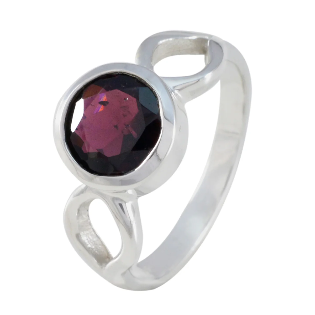 Garnet Solitaire African 925 Sterling Silver Red Gemstone Featherlight Feminine Ring Jewelry - Image 2