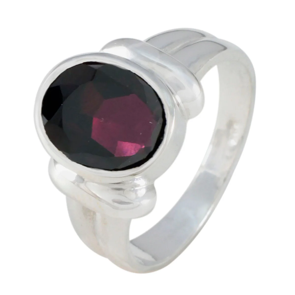 Garnet Solitaire Indian 925 Sterling Silver Red Gems Tiny Traditional Ring Jewelry - Image 2