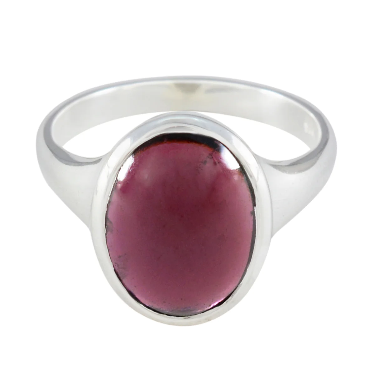 Garnet Solitaire Indian 925 Sterling Silver Red Gemstone Minimal Boho Ring Jewellery