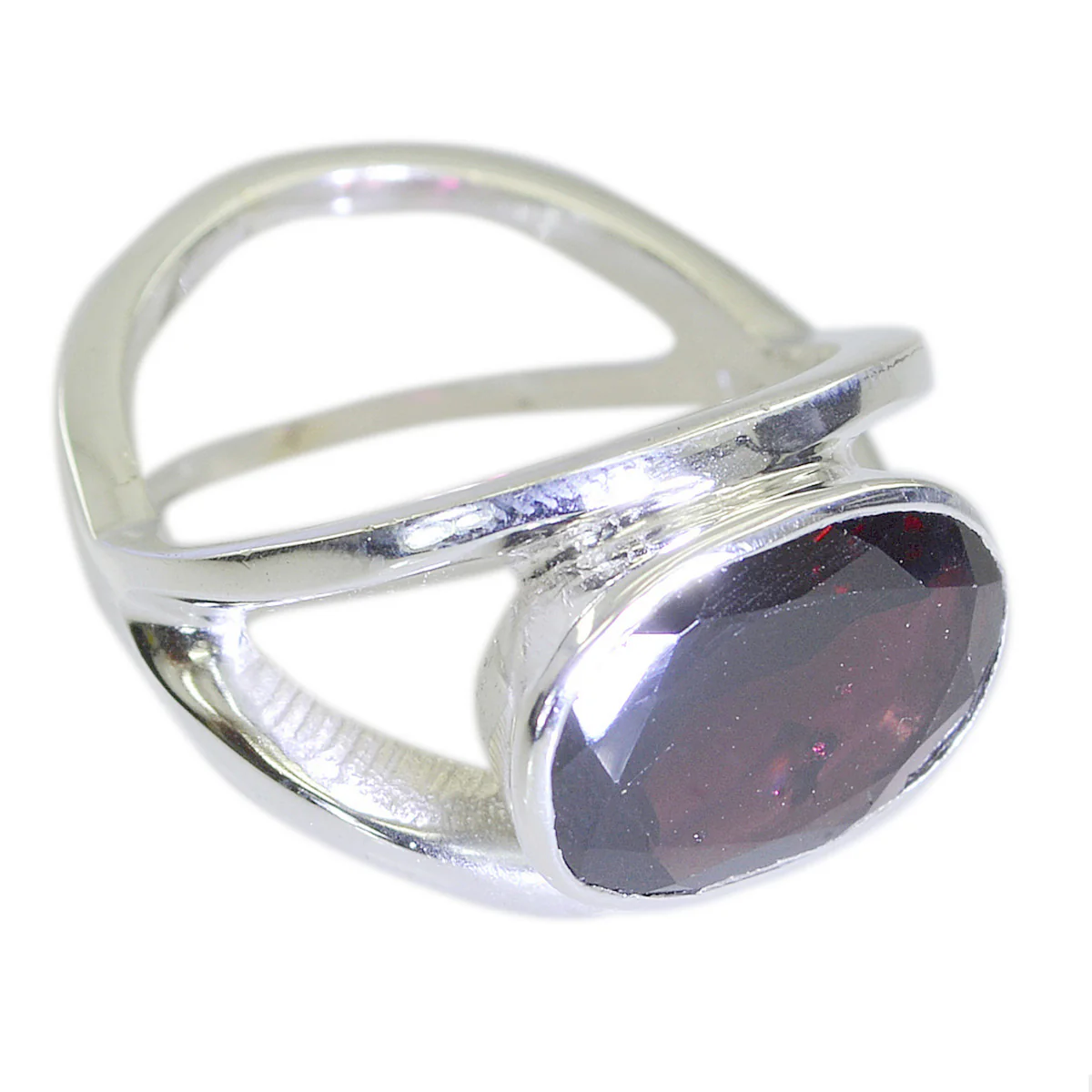 Garnet Solitaire Moroccan Silver Red Gemstones Eye-catching valentine Ring Jewellery - Image 2