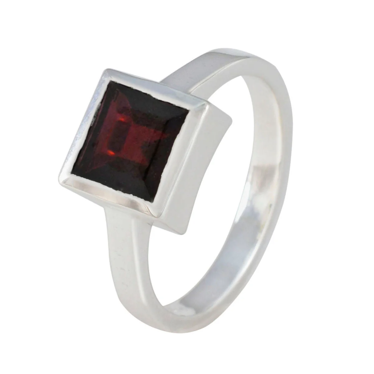 Garnet Solitaire Russian 92.5 Silver Red Gemstones Featherlight Romantic Ring Jewellery - Image 2