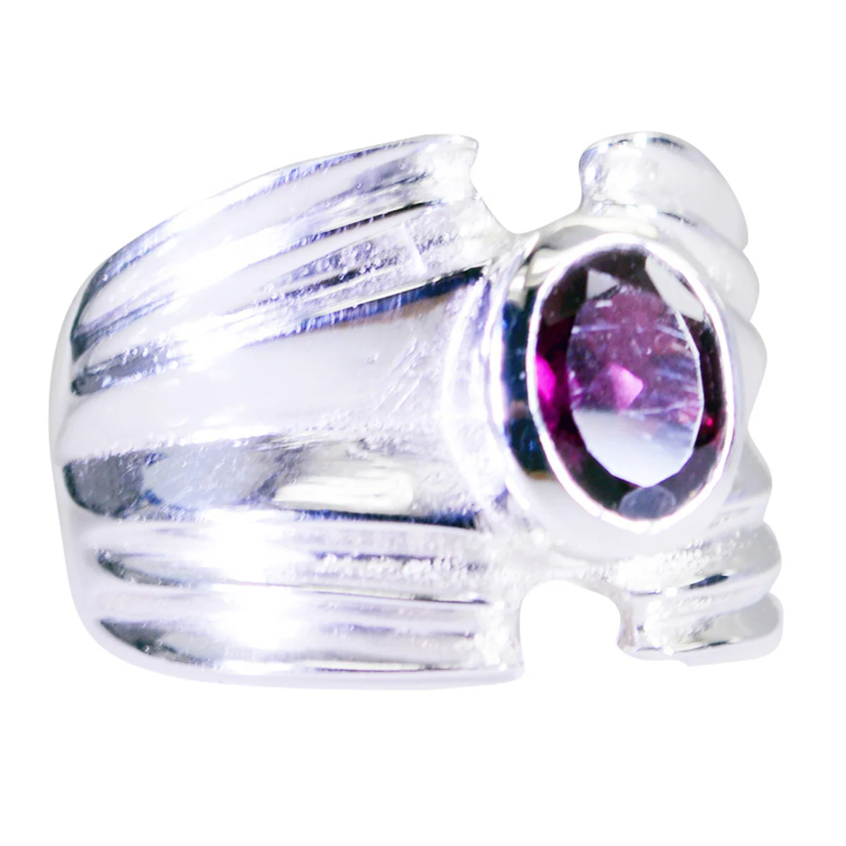 Garnet Solitaire Spanish 925 Silver Red Gemstones Statement Armor Ring Jewellery - Image 2