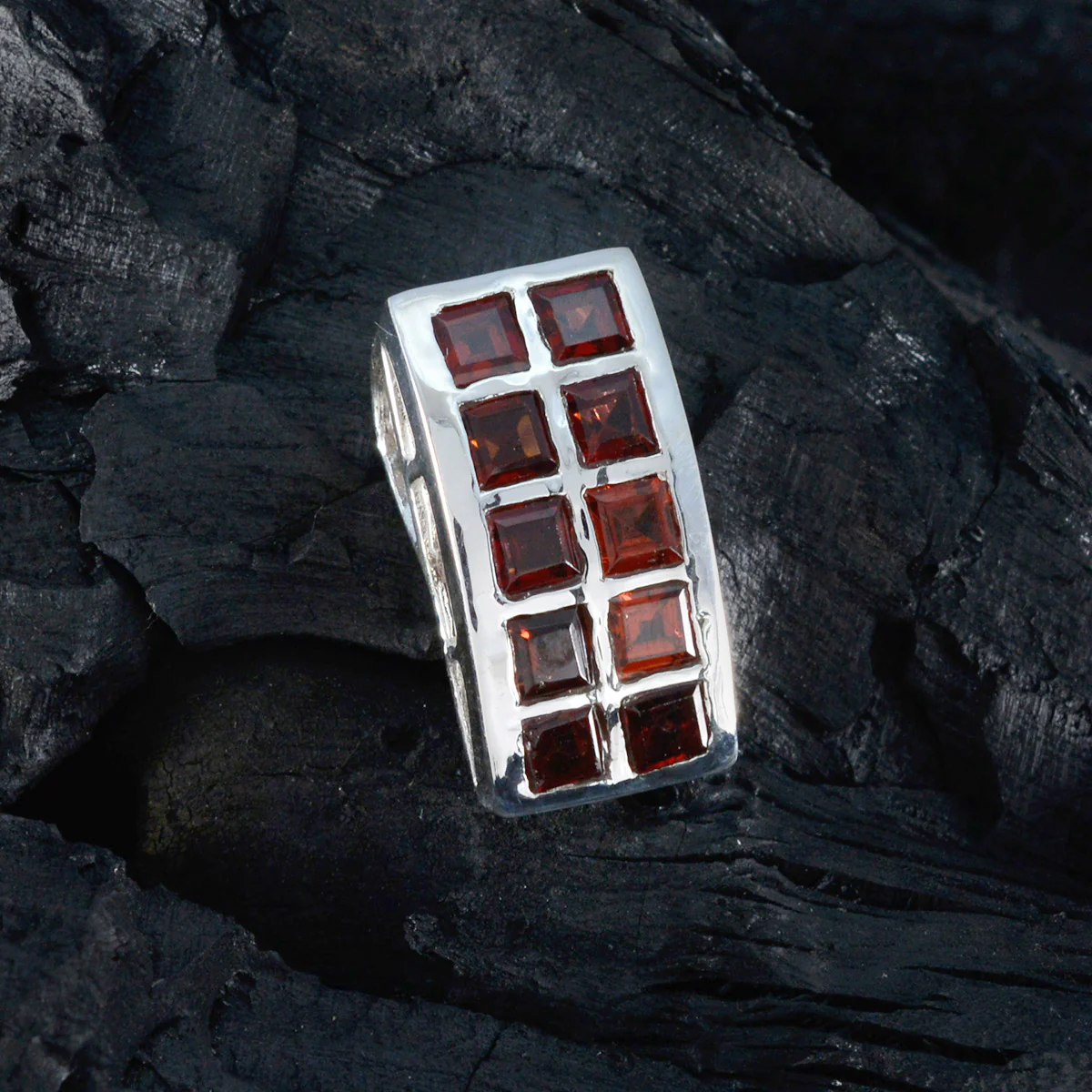 Garnet Tiny Moroccan Silver multiple Natalia Heart Red Pendant Jewelry - Image 3