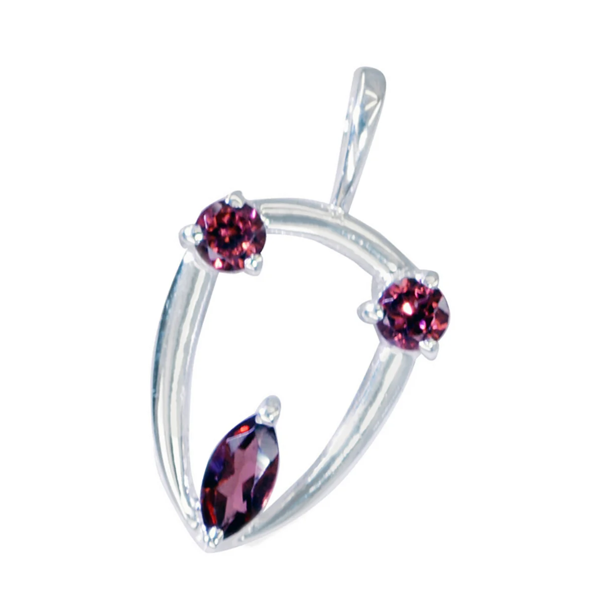 Garnet Tiny Turkish Sterling Silver Trilogy Lili Bubble Red Pendant Jewellery - Image 3