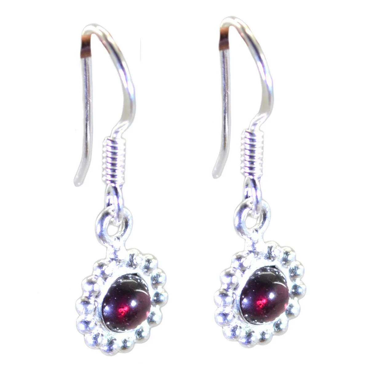 Garnet Turkish Olivia multiple Dangle Red 925 Sterling Silver Earring - Image 2