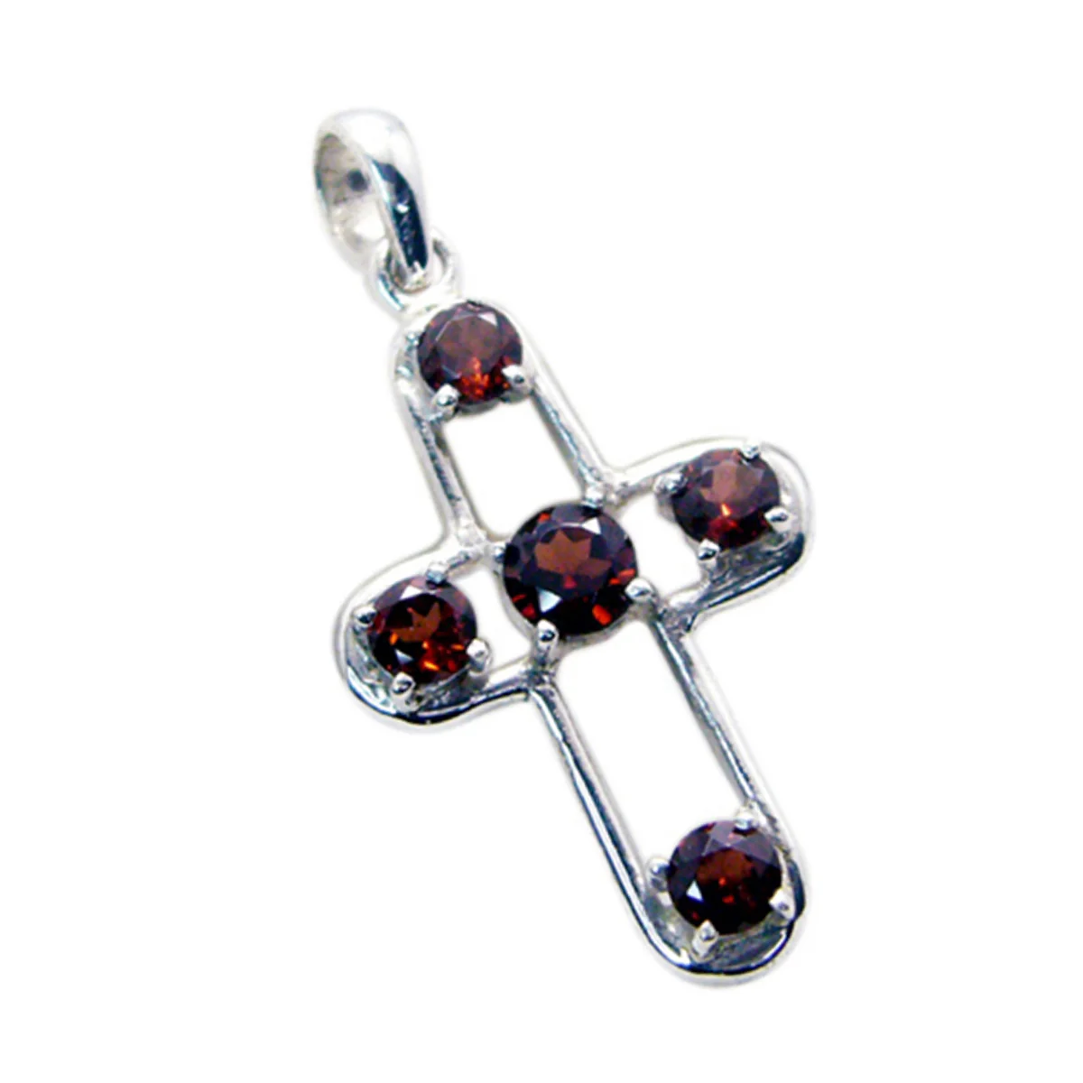 Garnet Whisper-thin Latin American 92.5 Silver quarter Genesis Heart Red Pendant Jewellery - Image 2