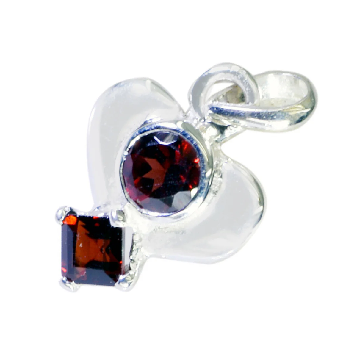 Garnet Whisper-thin Mexican 925 Silver Toi et Moi Harper Love Red Pendant Jewelry - Image 3