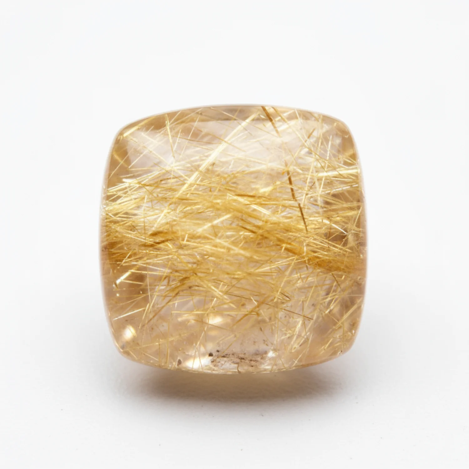 Golden Rutile 1PC Tiny 6x6 MM Cushion Cabochon Yellow Polished semi Precious Loose Gems - Image 2