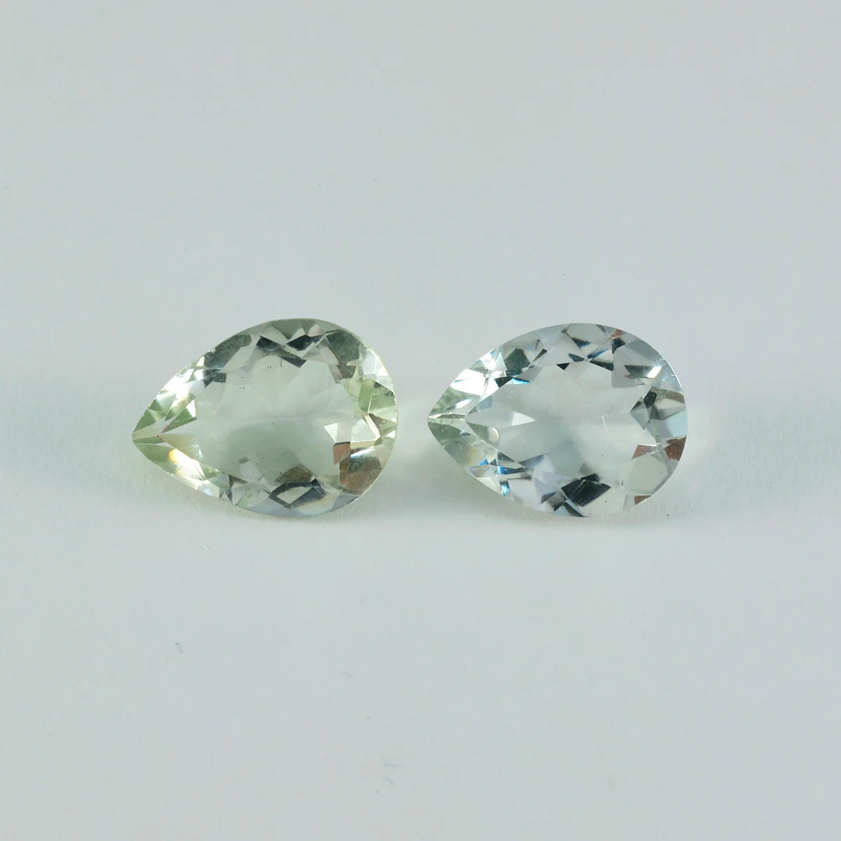 Green Amethyst 1PC Chunky 12x16 MM Pear Faceted Green Fine Semi Precious Gems - Image 2