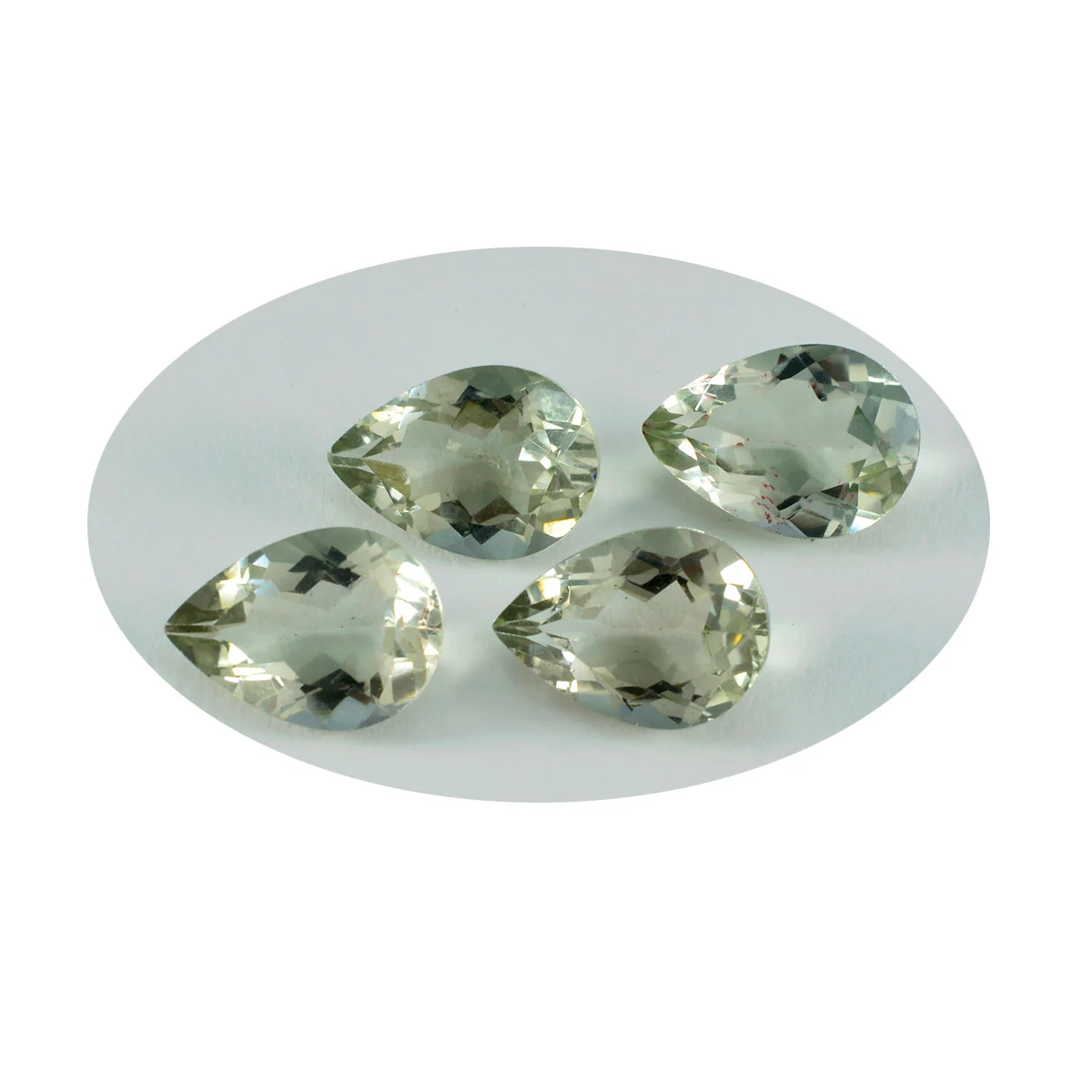 Green Amethyst 1PC Chunky 12x16 MM Pear Faceted Green Fine Semi Precious Gems - Image 3