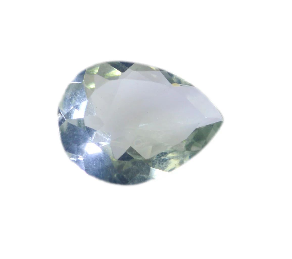 Green Amethyst 1PC Chunky 12x16 MM Pear Faceted Green Fine Semi Precious Gems - Image 4